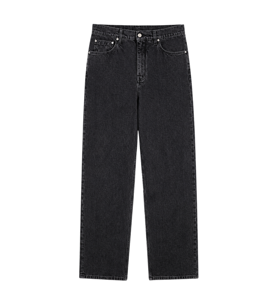 Loose Lightweight Denim Trousers Lava Stone