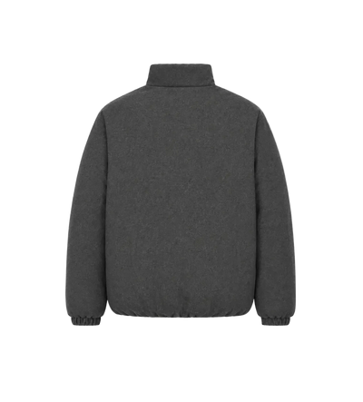 Zip-Up Down Jacket Grey