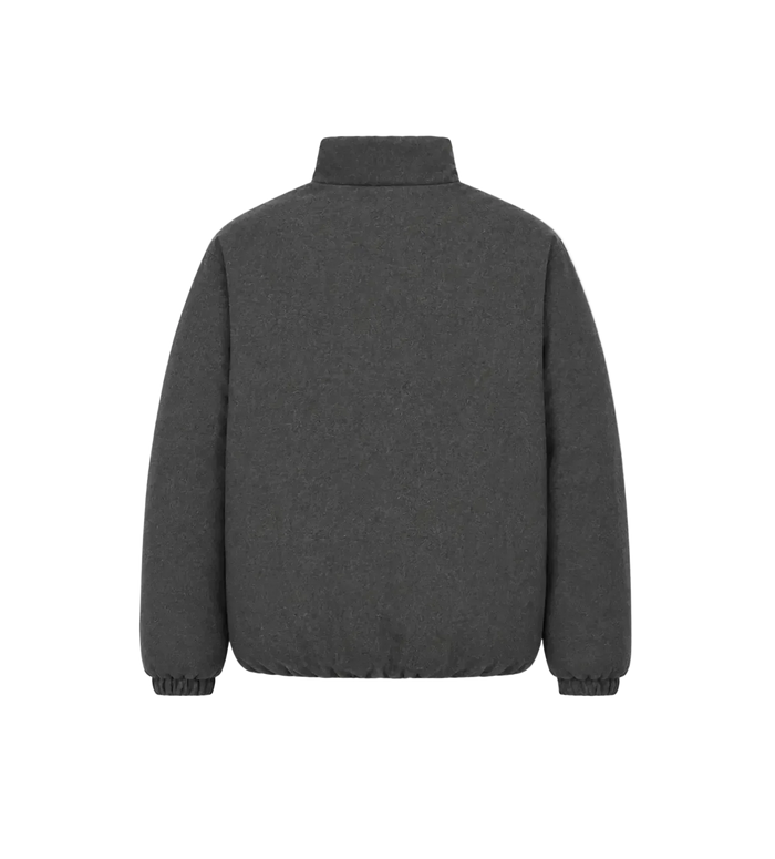 Zip-Up Down Jacket Grey