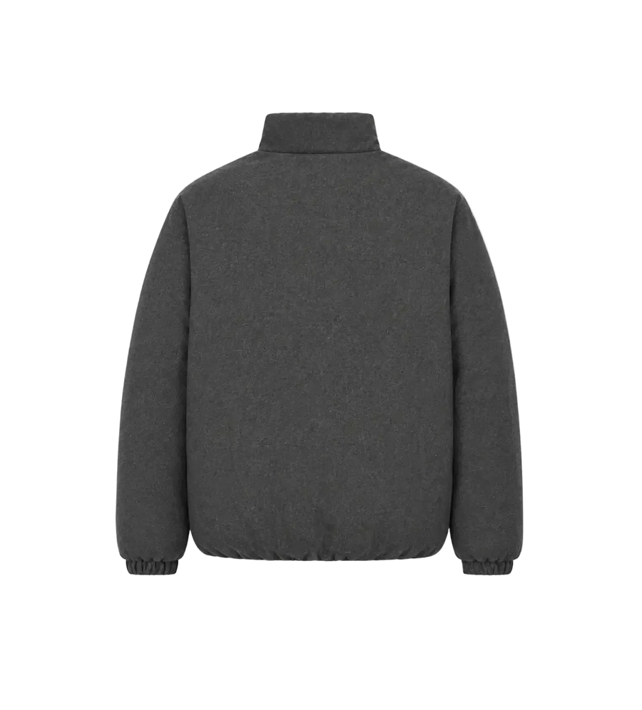 Zip-Up Down Jacket Grey