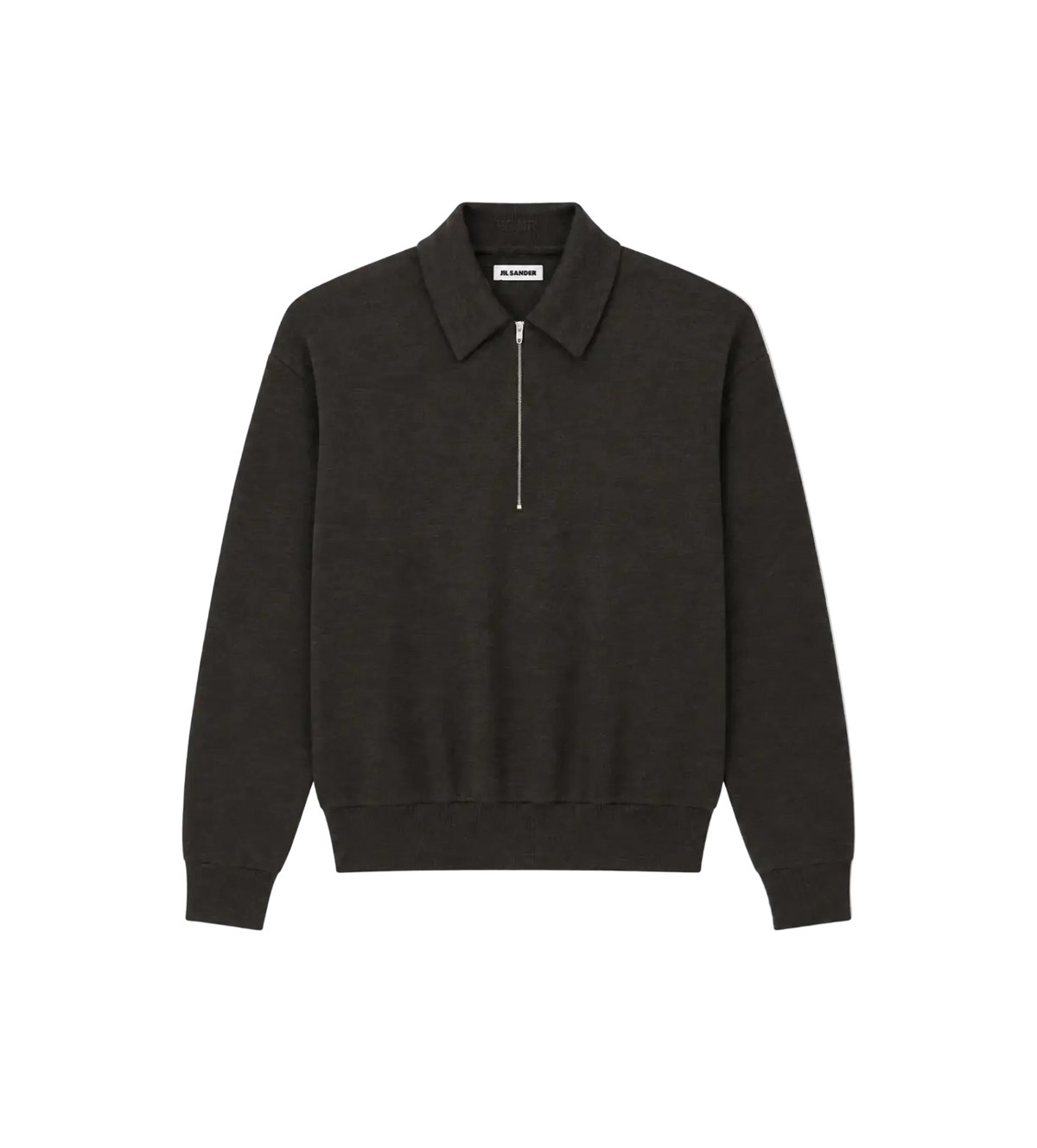 Cotton Blend Polo Sweatshirt