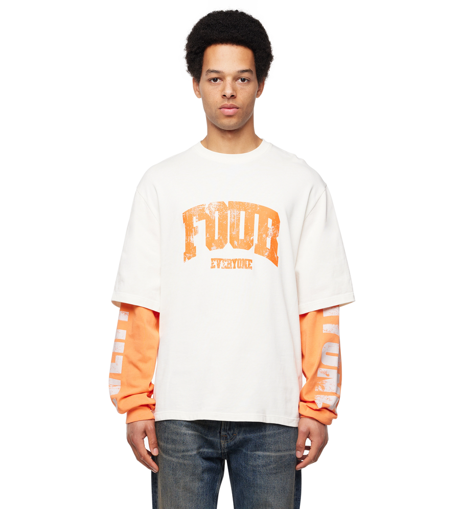 Four Everyone DL Longsleeve Cannoli Cream/ Orange