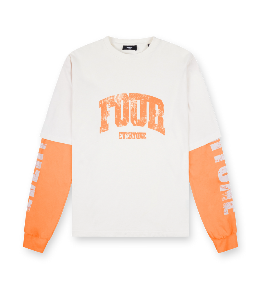 Four Everyone DL Longsleeve Cannoli Cream/ Orange