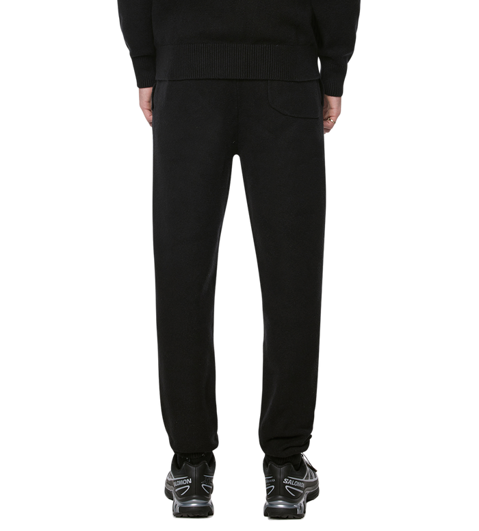 Knitted Pants Cuffed Black/ Dark Grey