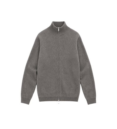 Line Zip Cardigan Mud Spray Dye Cherub Wool