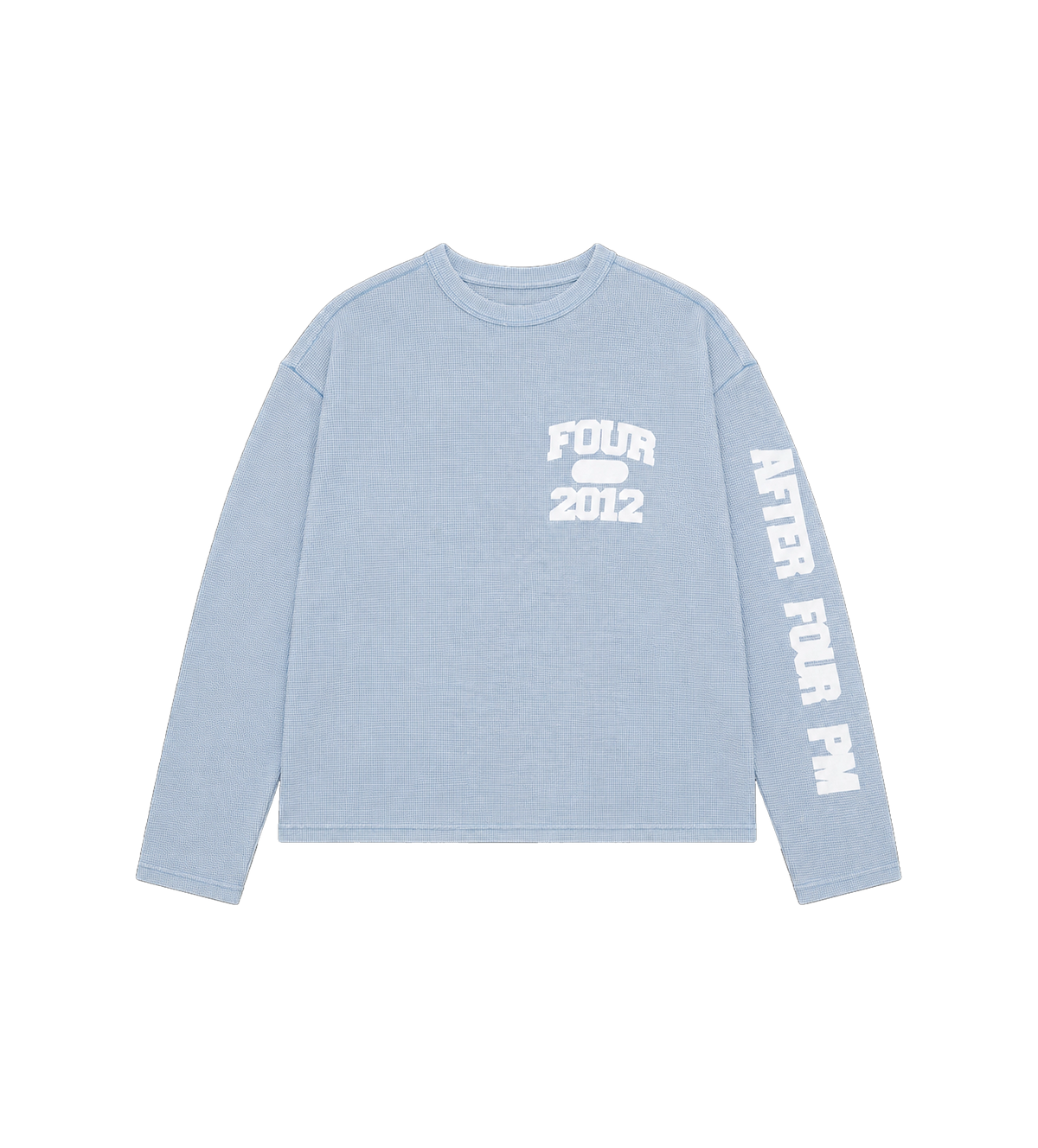After 4PM Waffle Longsleeve Washed Light Blue