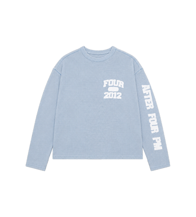 After 4PM Waffle Longsleeve Washed Light Blue