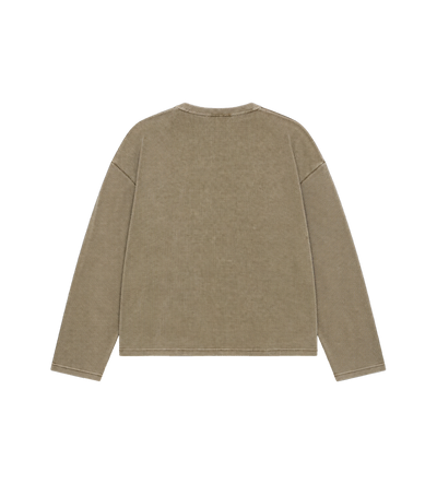 After 4PM Waffle Longsleeve Washed Olive