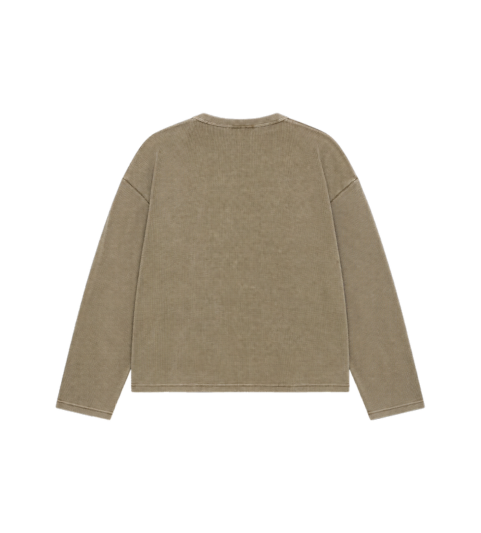 After 4PM Waffle Longsleeve Washed Olive