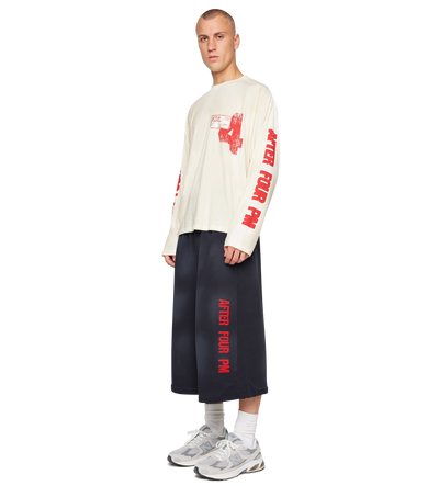 After 4PM Destroyed Boxy Longsleeve Washed Beige