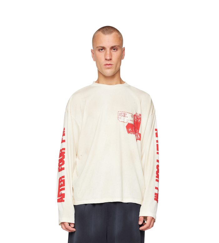 After 4PM Destroyed Boxy Longsleeve Washed Beige