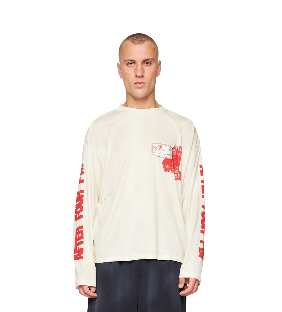 After 4PM Destroyed Boxy Longsleeve Washed Beige