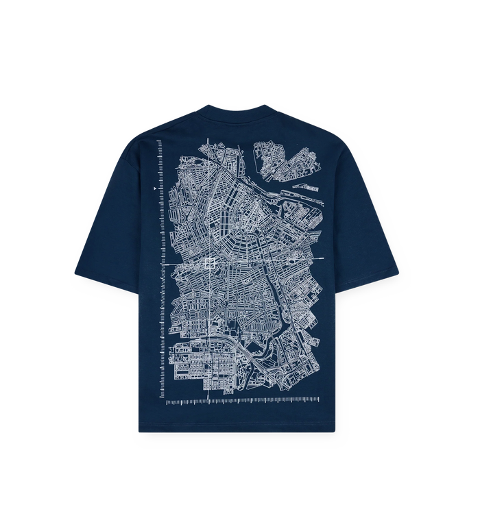 Map Logo Boxy T-Shirt Navy