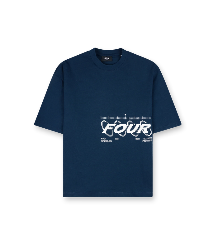 Map Logo Boxy T-Shirt Navy