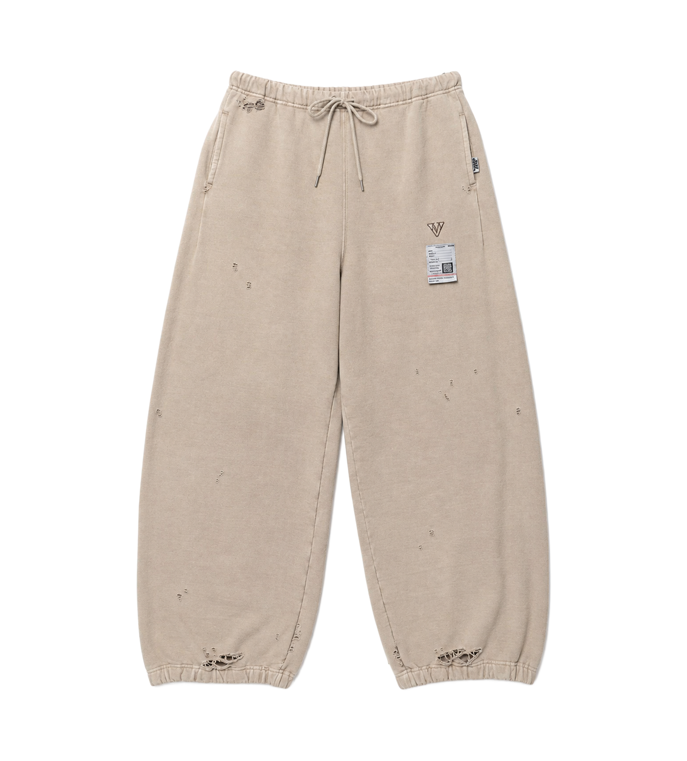 Maison Mihara Sun Faded Sweat Pants in Beige