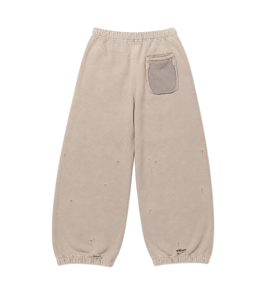 Maison Mihara Sun Faded Sweat Pants in Beige