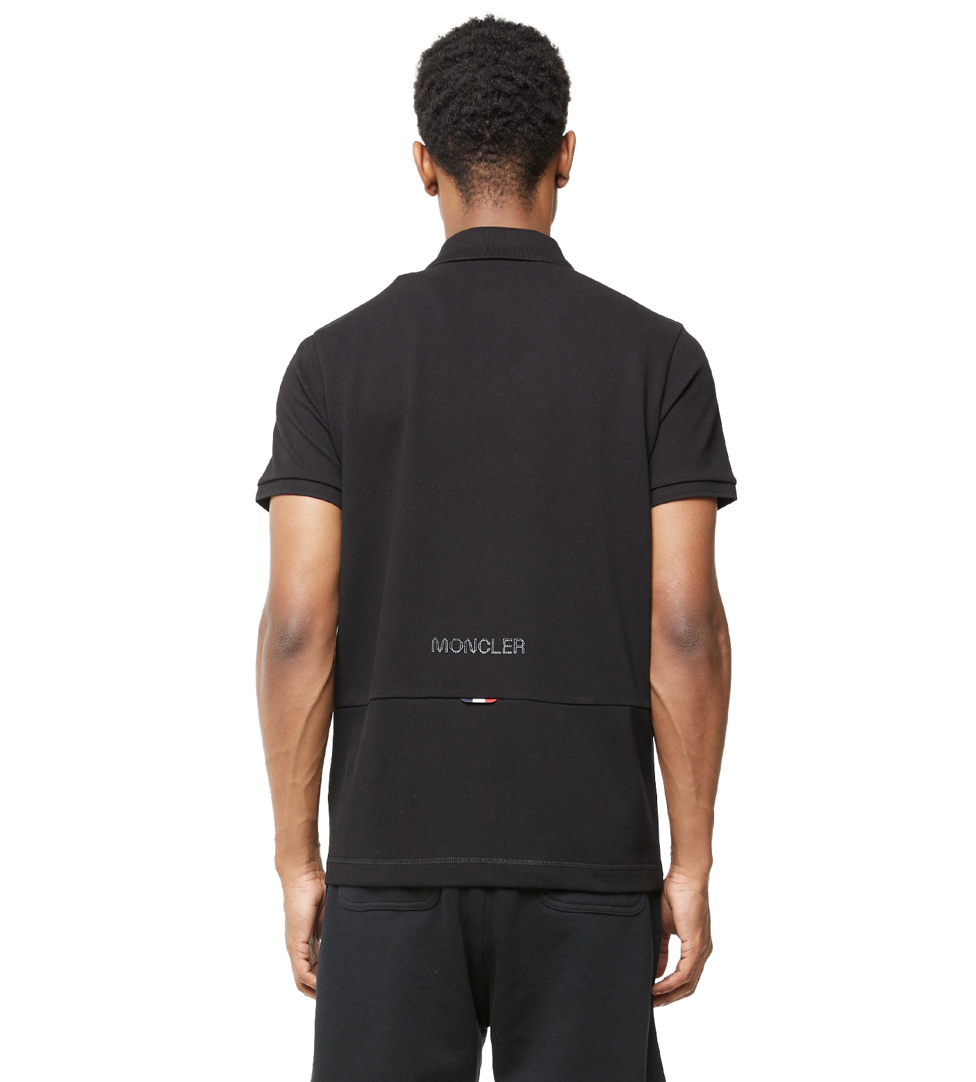 Logo Patch Polo Shirt Black