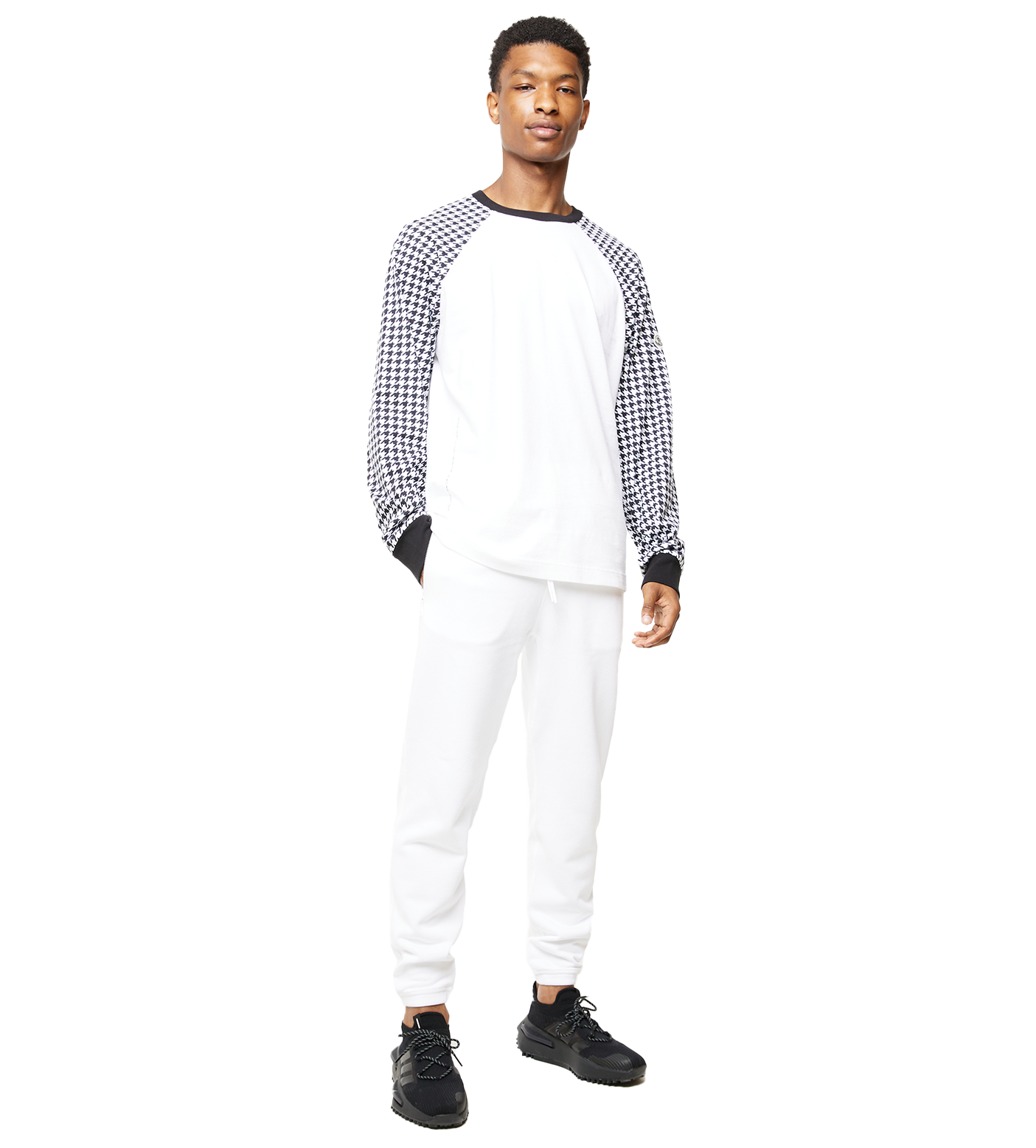 Houndstooth Long Sleeve T-Shirt