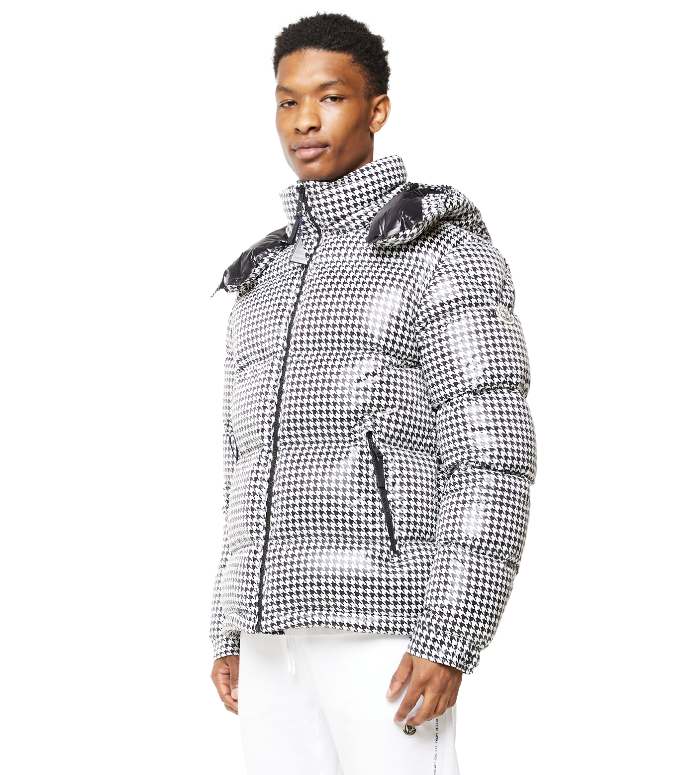 Socotrine Short Down Jacket Black & White