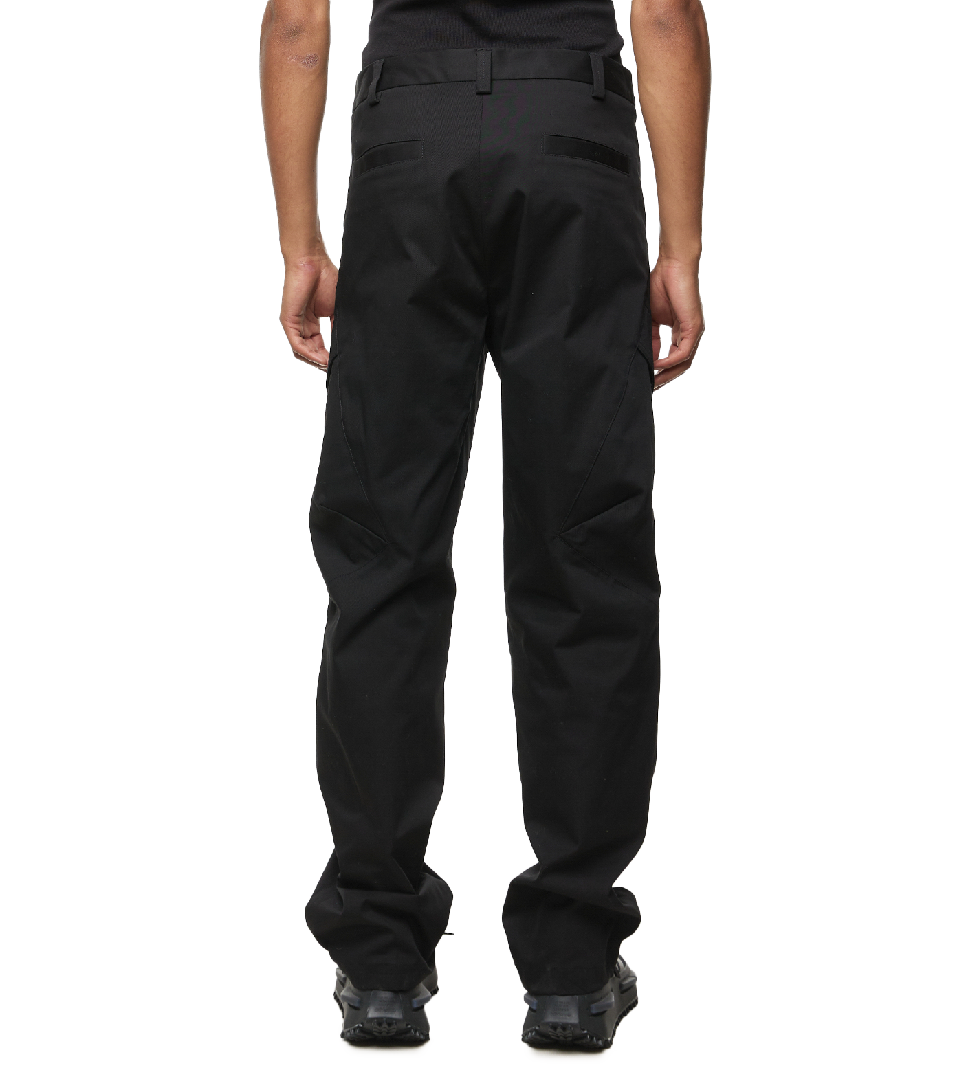 Gabardine Cargo Trousers Black