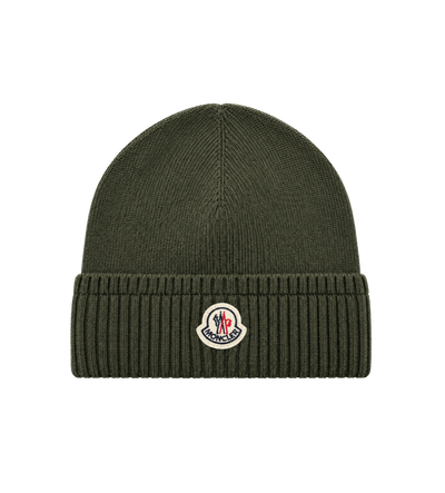 Wool &amp; Cashmere Blend Knit Beanie Green
