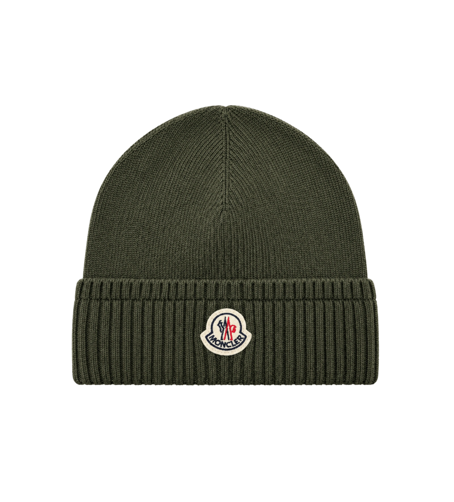 Wool &amp; Cashmere Blend Knit Beanie Green