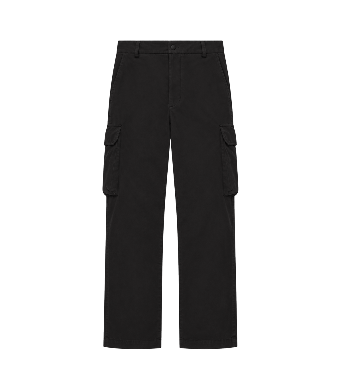 Cotton Blend Trousers Black