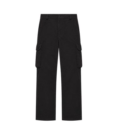 Cotton Blend Trousers Black