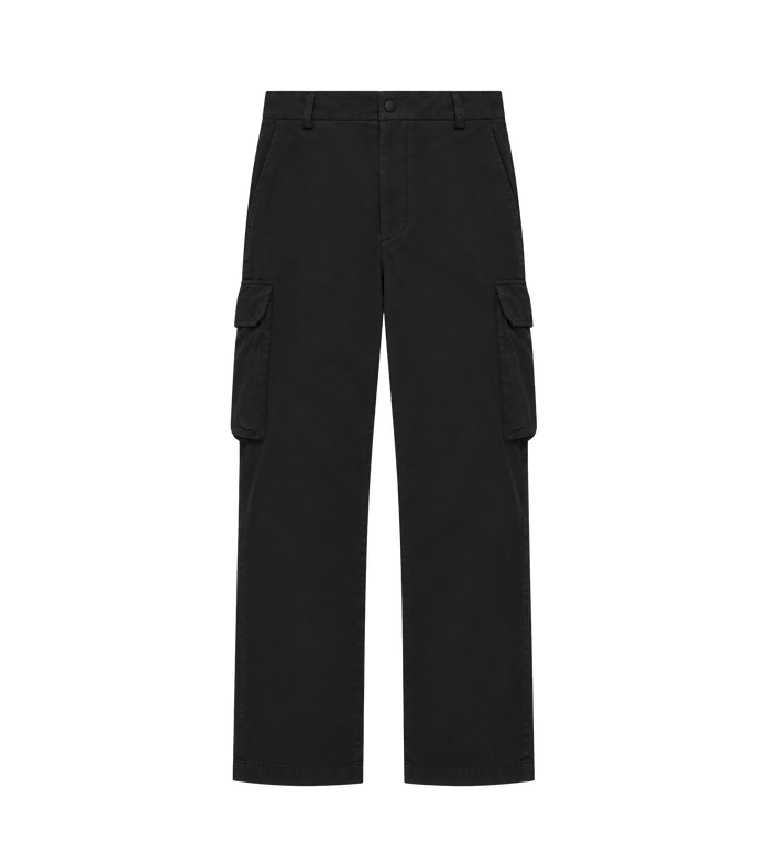Cotton Blend Trousers Black