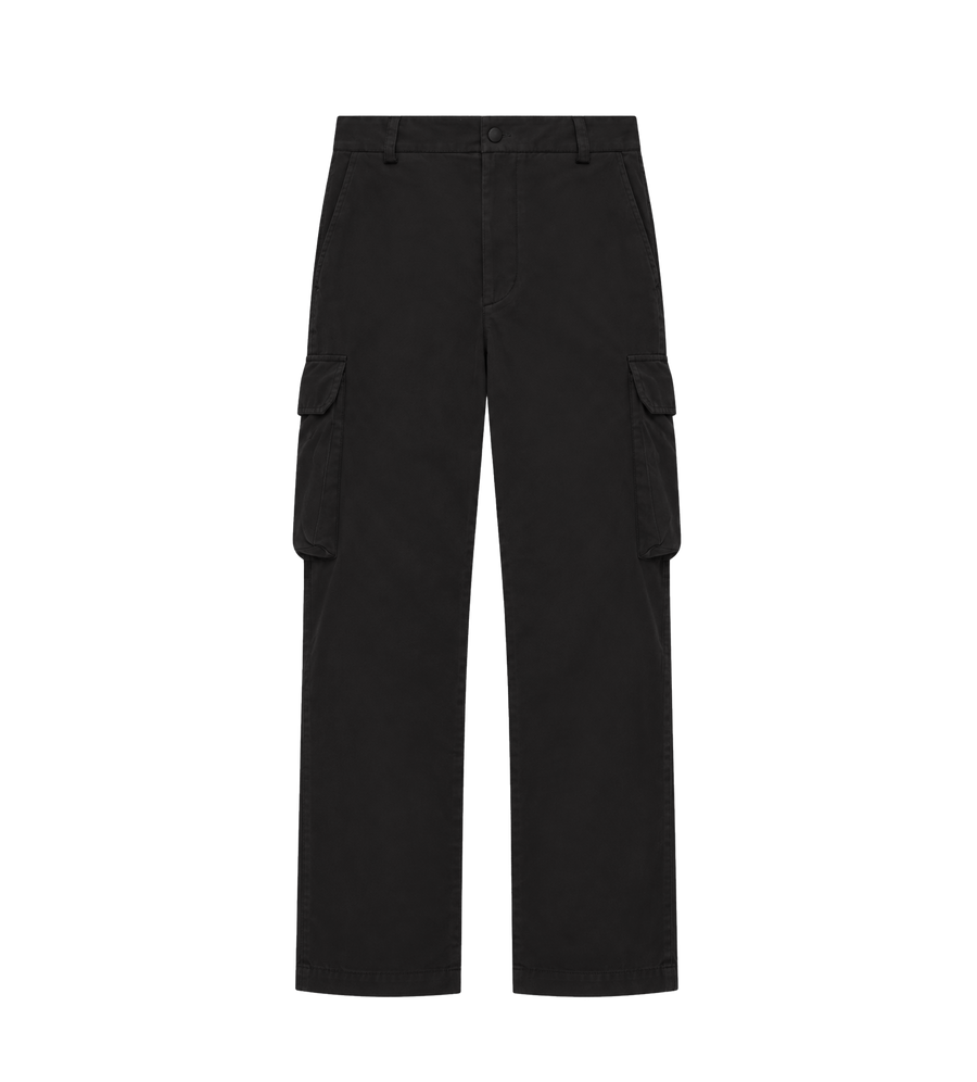 Cotton Blend Trousers Black