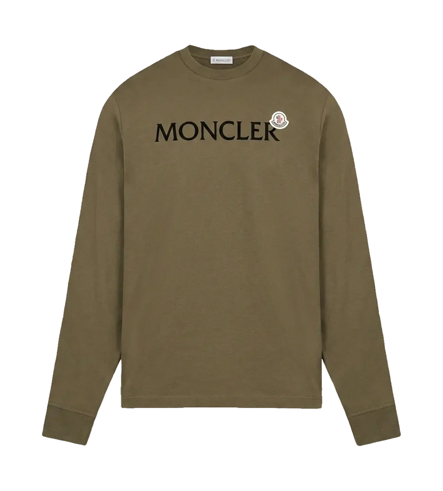 Moncler Longsleeve Logo T-Shirt in Green