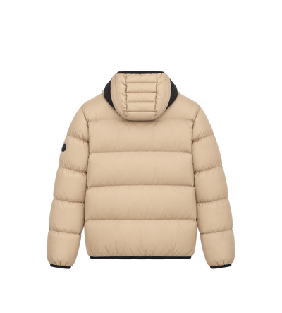 Poitevin Hooded Short Down Jacket Beige