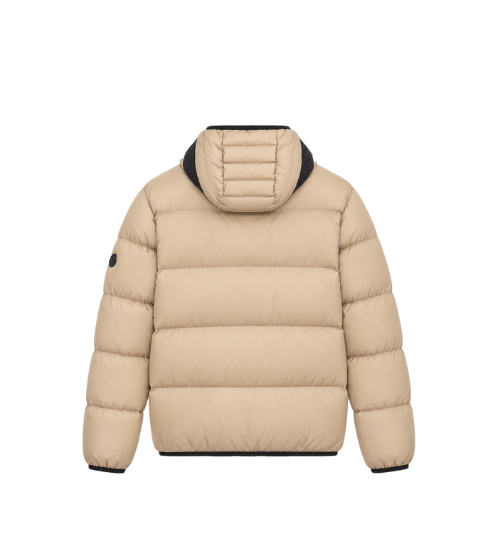 Poitevin Hooded Short Down Jacket Beige