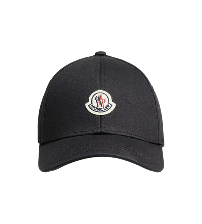 Moncler Katoenen gabardine baseballpet in zwart