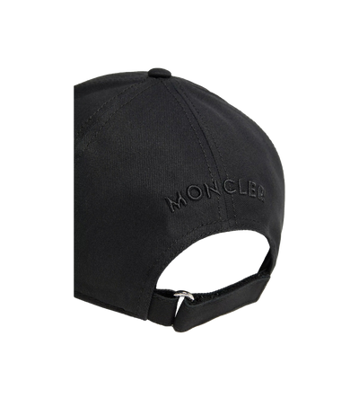 Moncler Katoenen gabardine baseballpet in zwart