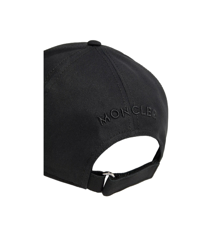 Cotton Gabardine Baseball Cap in Black