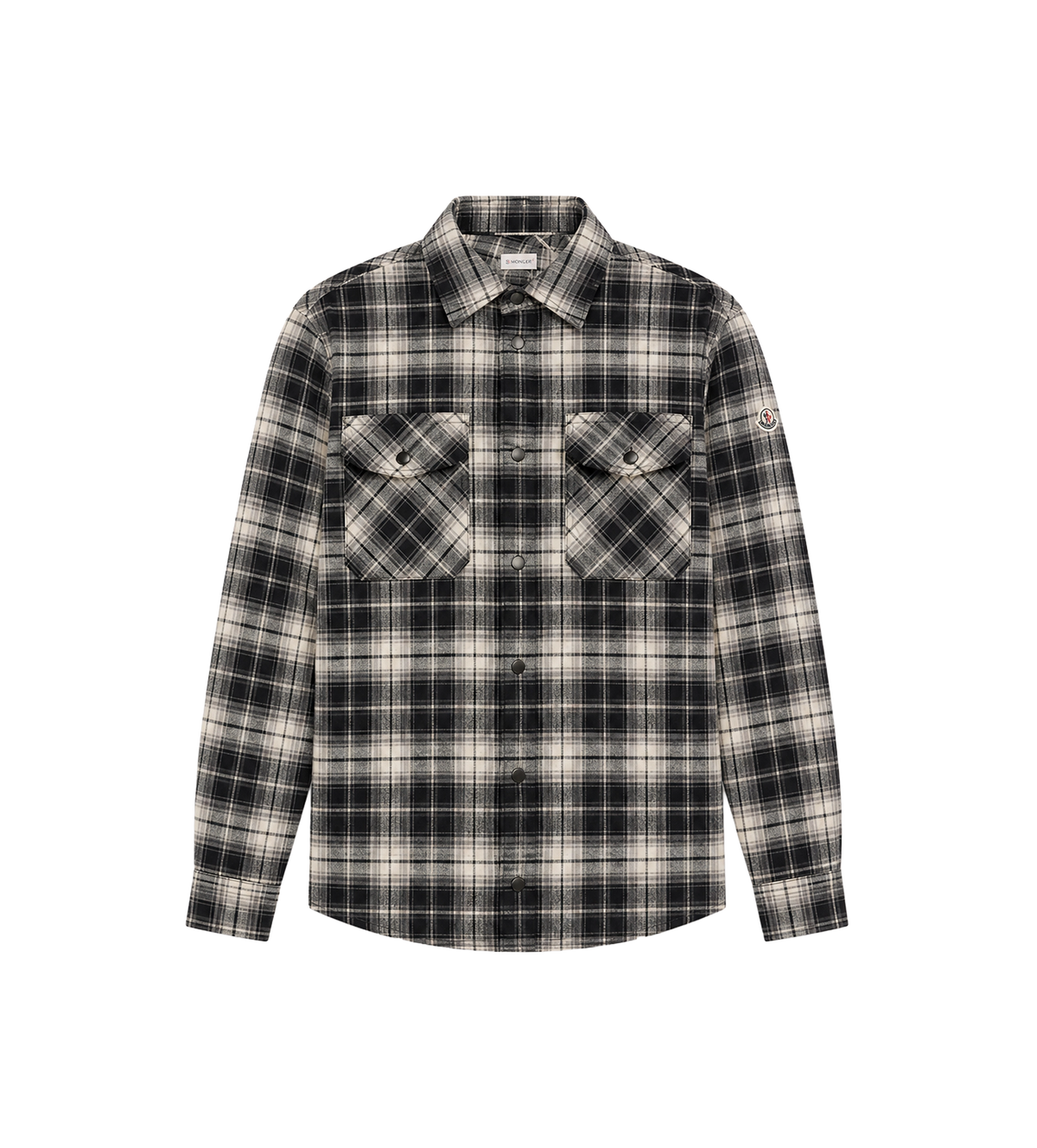 Pocket Check Shirt Black