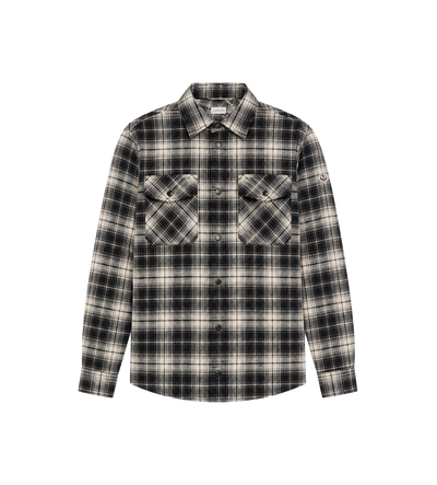 Pocket Check Shirt Black