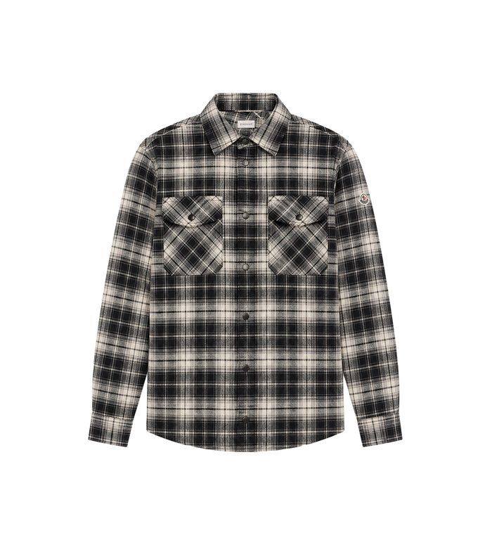Pocket Check Shirt Black