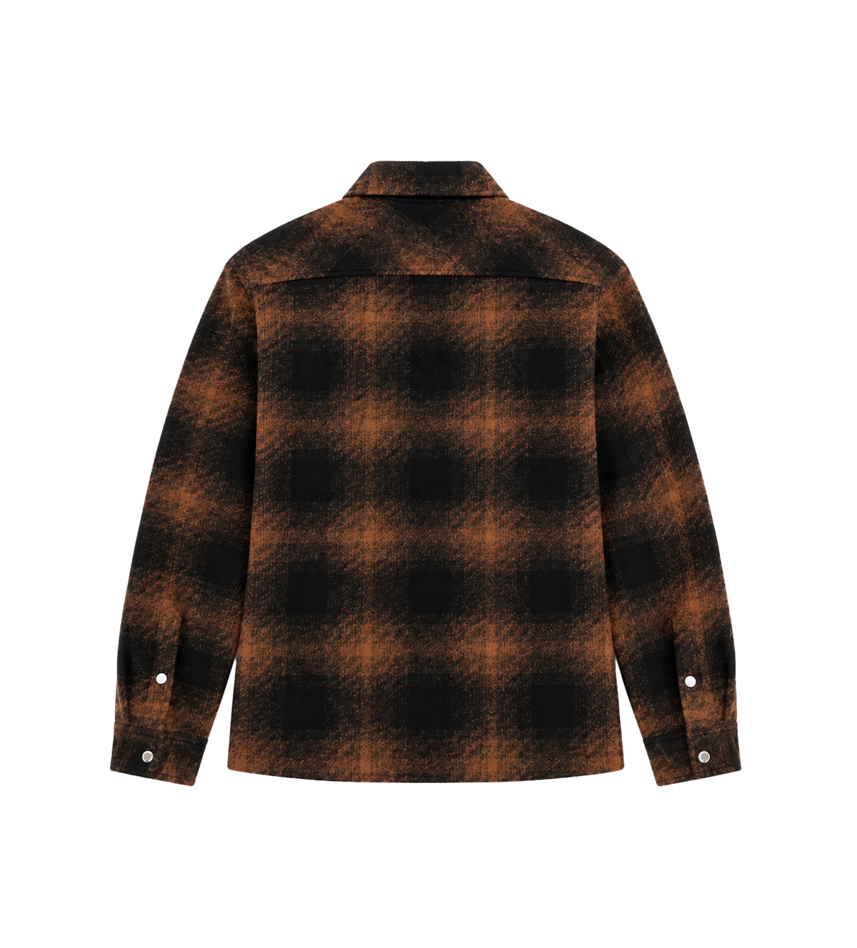 Geruite Zip-up Shirt Jacket Bruin