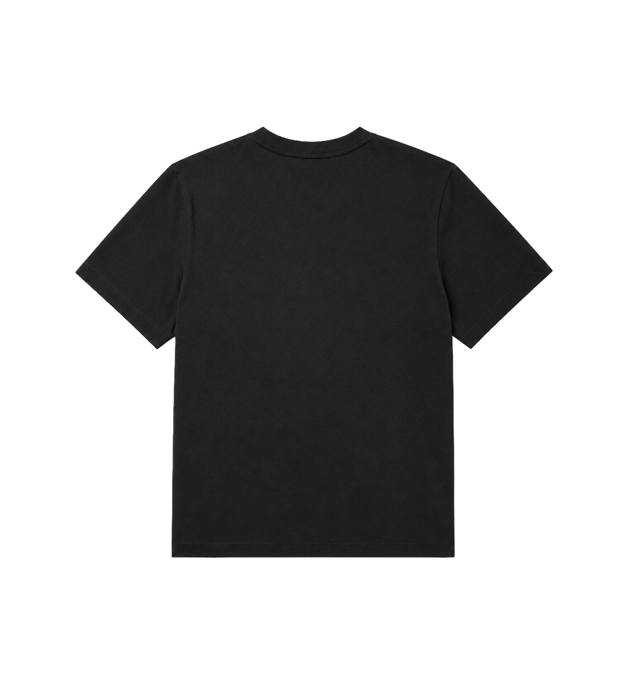 Tricolor Logo Embroidery T-Shirt Black
