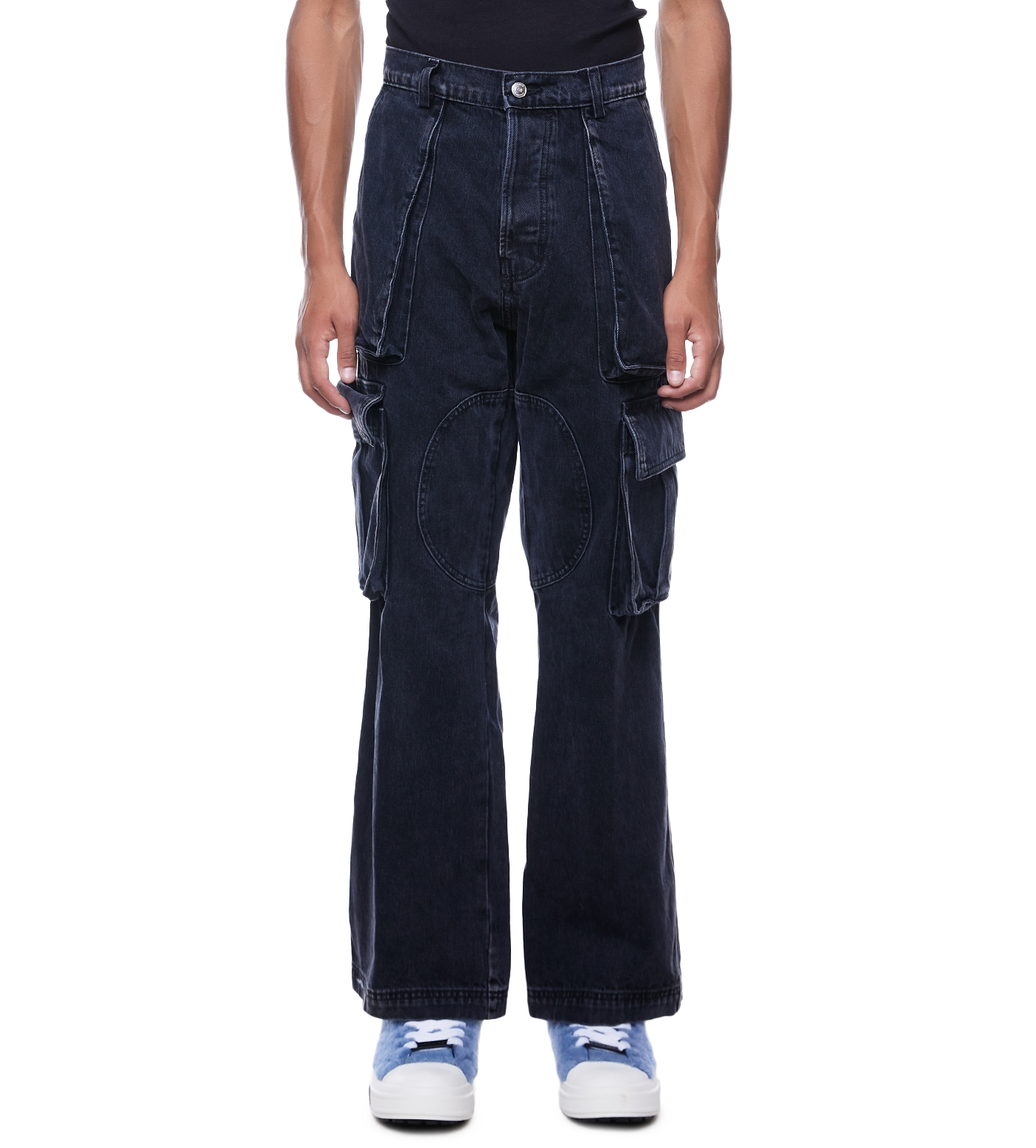 Mid-rise Cargo Jeans Charcoal Wash