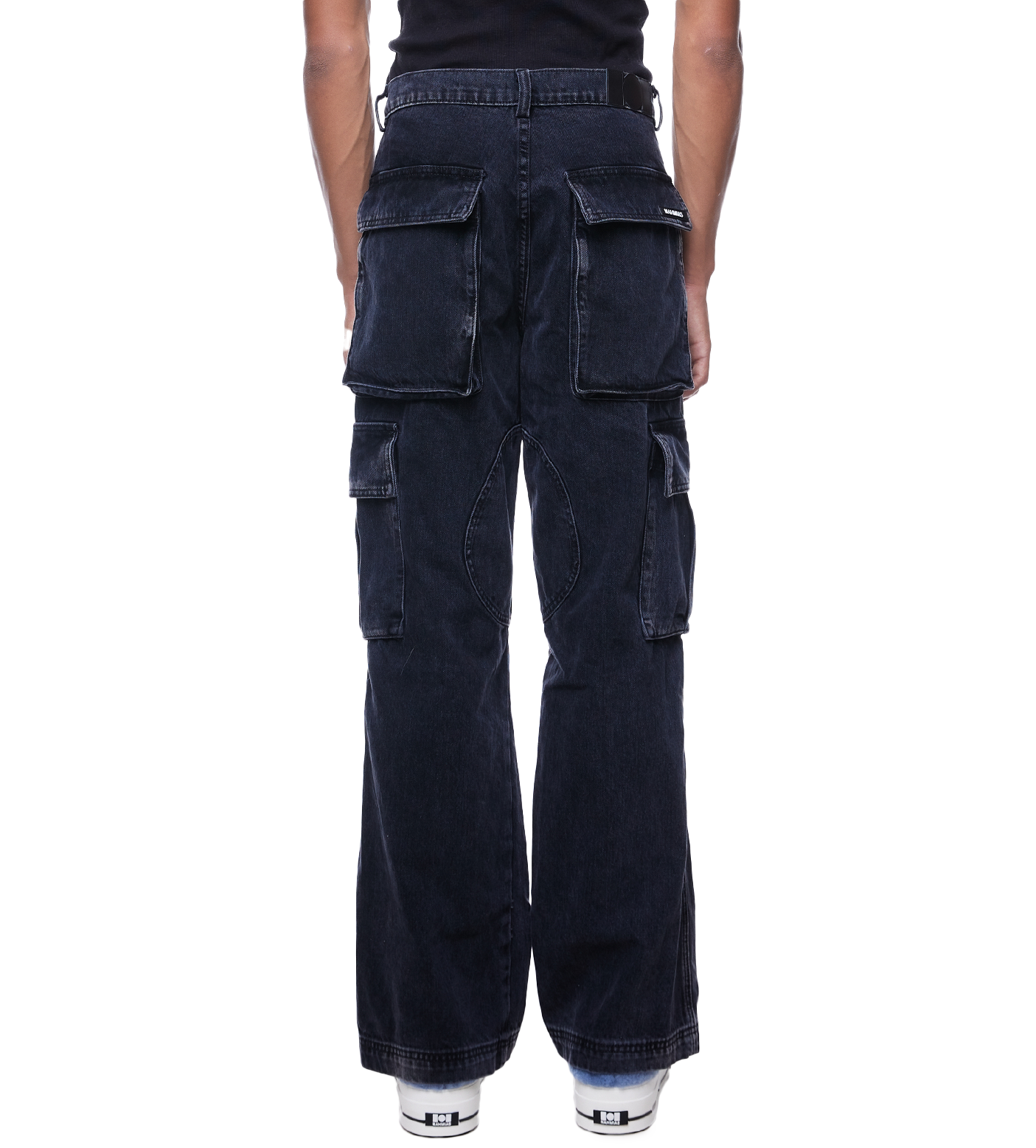 Mid-rise Cargo Jeans Charcoal Wash
