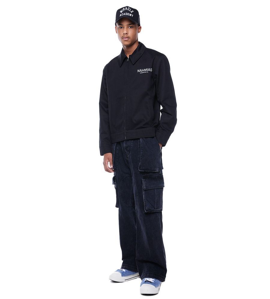 Mid-rise Cargo Jeans Charcoal Wash