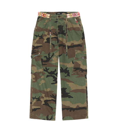 Camo Volume Cargo Pants Green