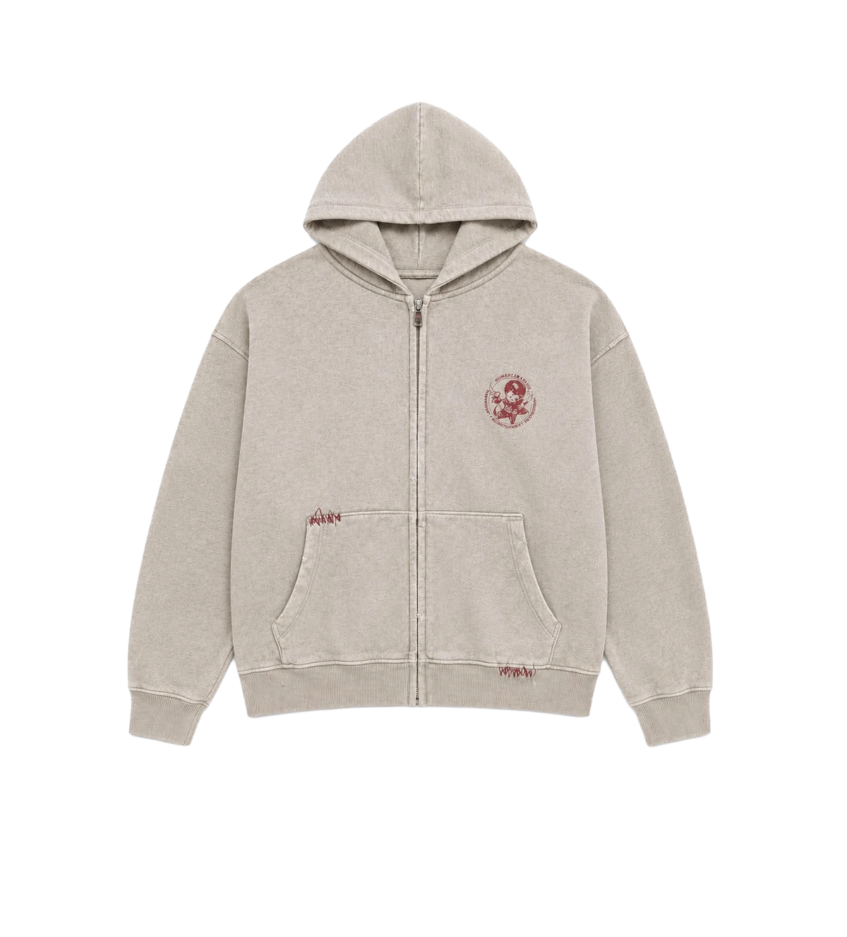 Youth Enrichment Graphic Zip-Up Hoodie Grey
