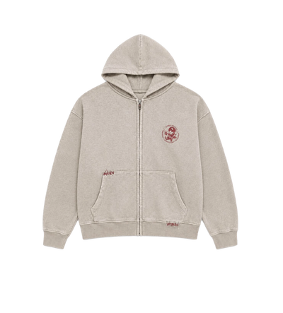 Youth Enrichment Graphic Zip-Up Hoodie Grey