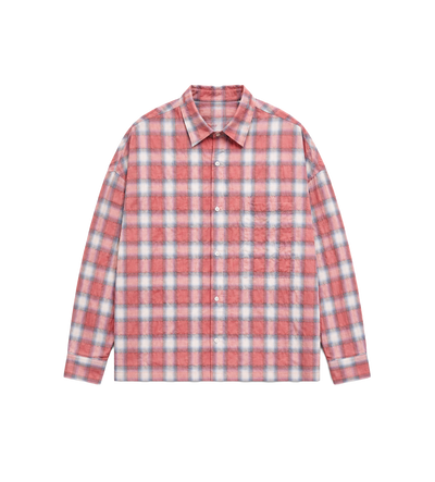 Featherweight LS Plaid Button-Up Dusty Red