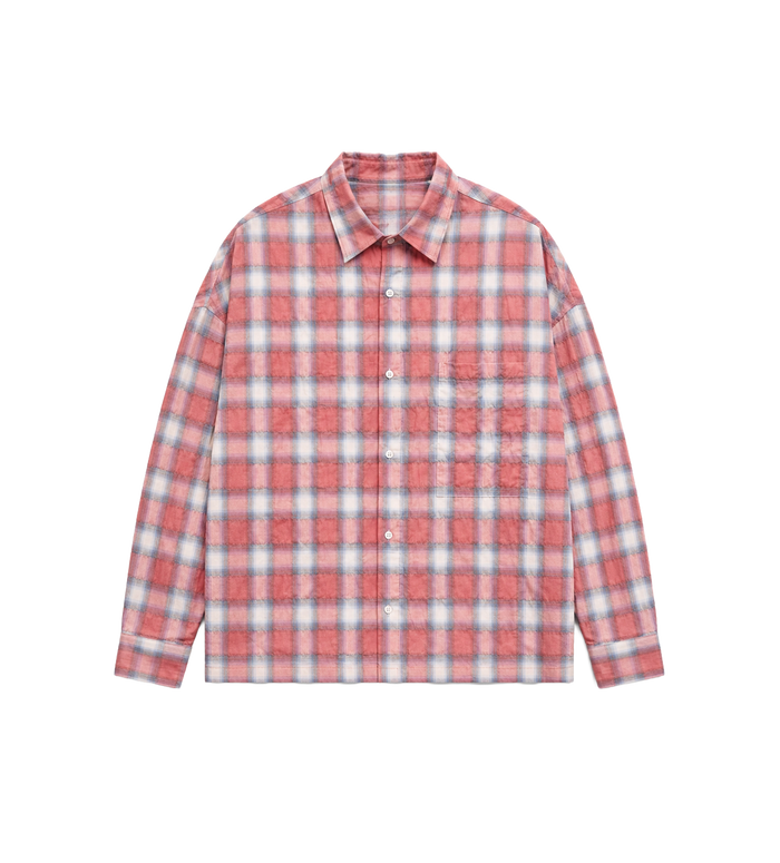 Featherweight LS Plaid Button-Up Dusty Red