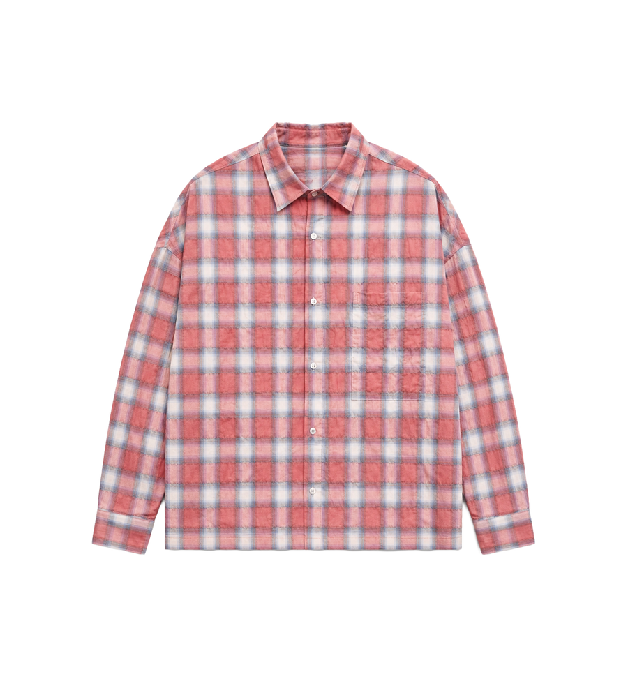 Featherweight LS Plaid Button-Up Dusty Red
